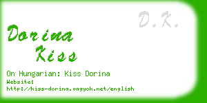 dorina kiss business card